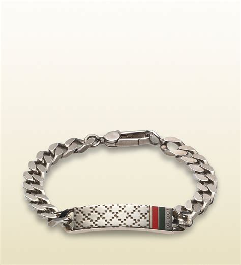 men's gucci bracelets|Gucci silver bracelet for men.